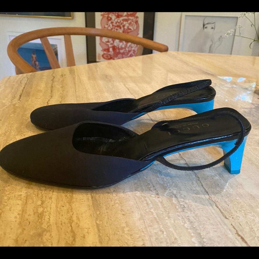 Gucci by Tom Ford Blue Kitten Heel